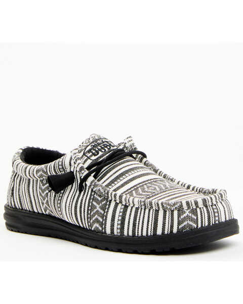 Image #1 - HEYDUDE Men's Wally Serape Print Casual Shoes - Moc Toe, Black/white, hi-res