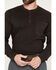 Image #3 - Cody James Men's FR Roughneck Solid Long Sleeve Snap Henley Work Shirt, Dark Brown, hi-res