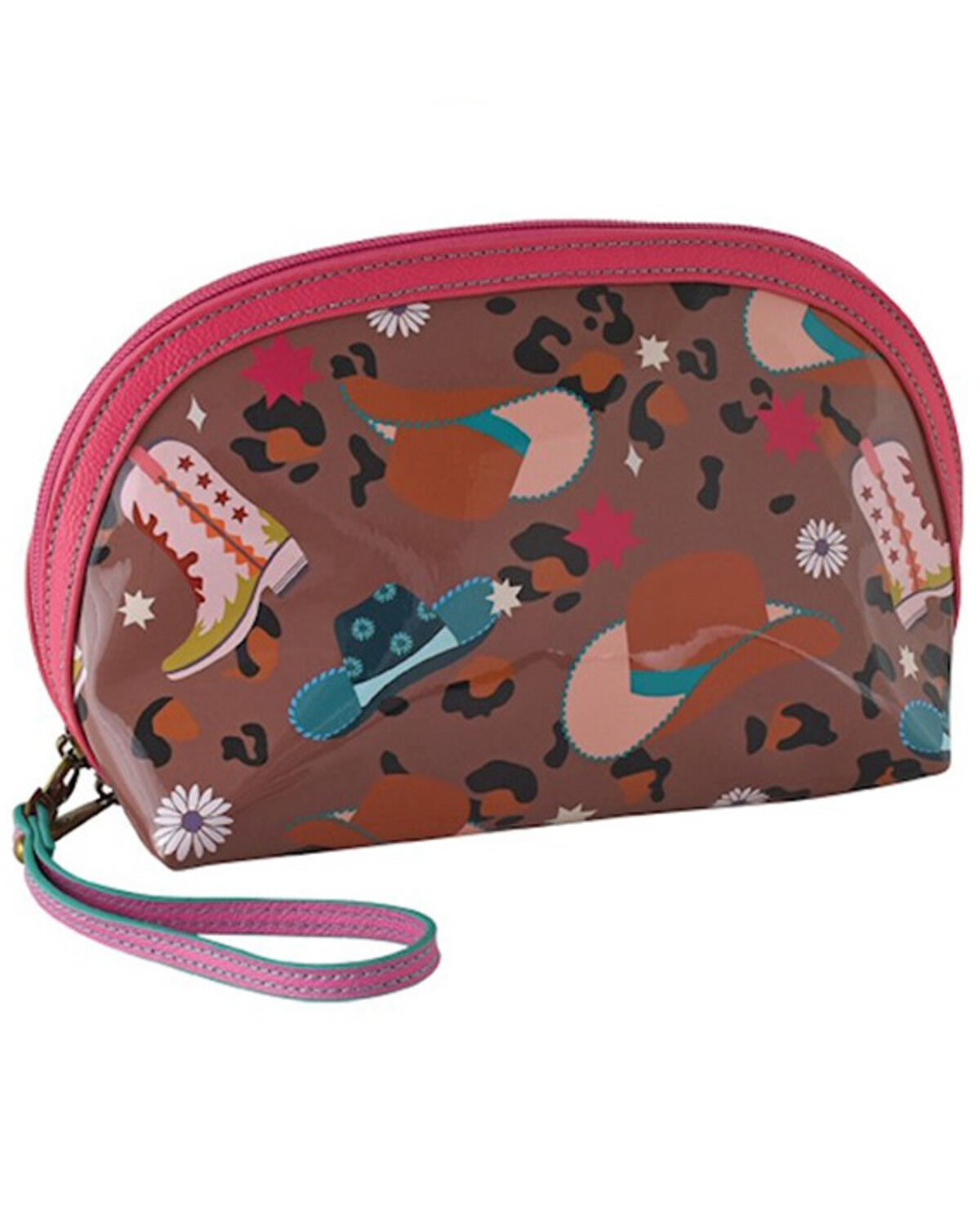 Image #1 - Catchfly Women's Jelly Dome Vintage Hats and Boots Cosmetic Bag, Multi, hi-res