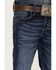 Wrangler 20X Boys' Medium Wash Stretch Bootcut Jeans, Dark Blue, hi-res