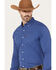 Image #2 - Ariat Men's Ditsy Stretch Modern Fit Button-Down Long Sleeve Western Shirt, Dark Blue, hi-res