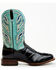 Image #2 - Dan Post Men's Eel Exotic Western Boots - Broad Square Toe , Black/blue, hi-res