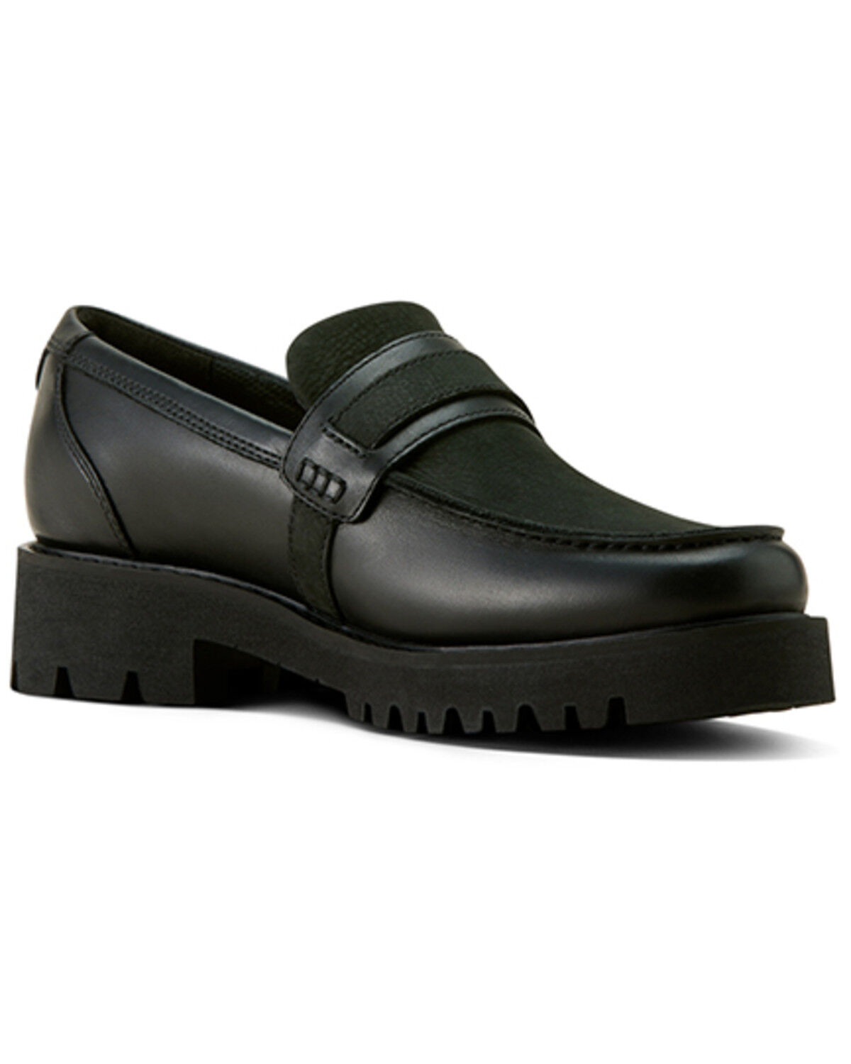 Image #1 - Ariat Women's Stratford Lug Loafers, Black, hi-res