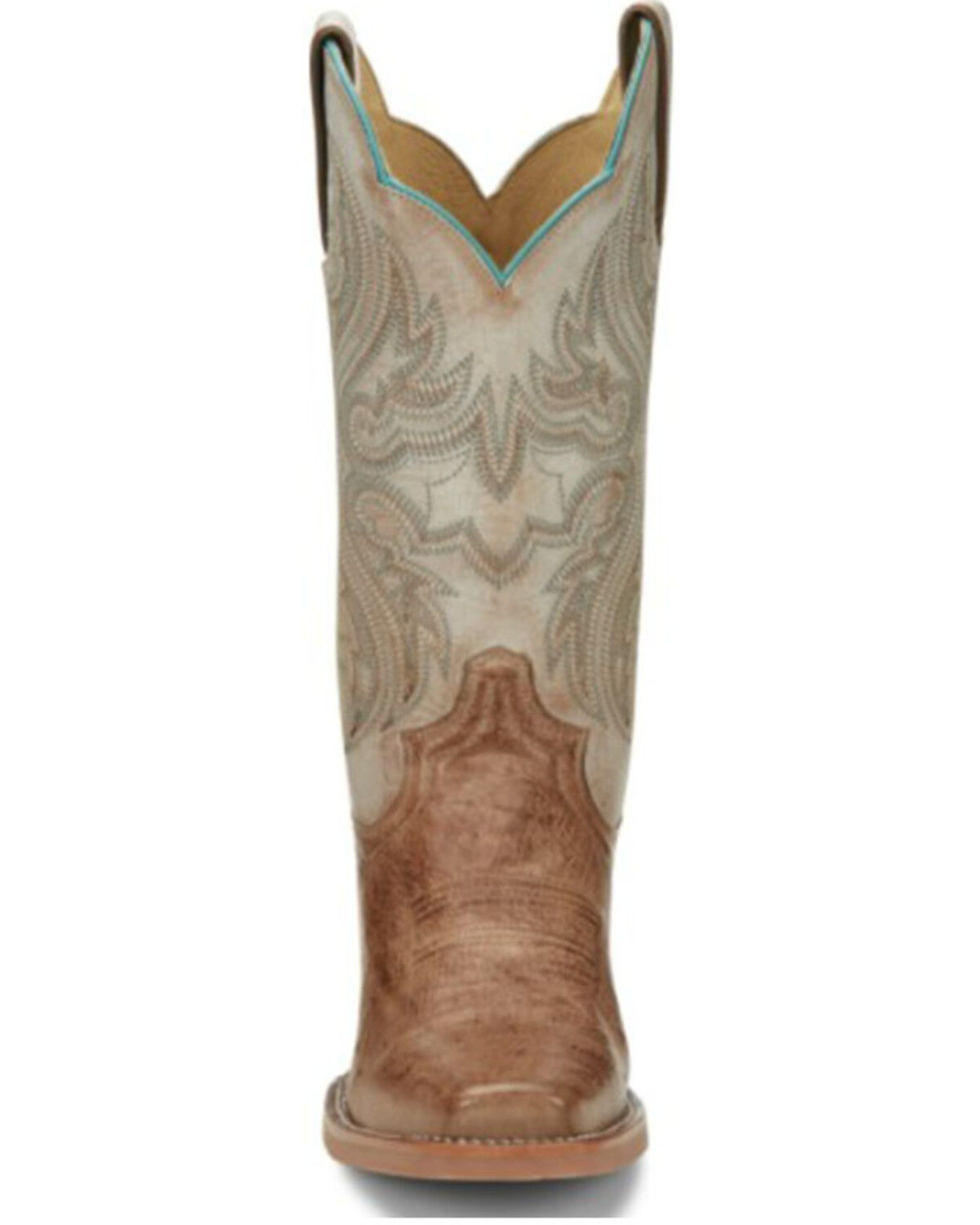 Image #3 - Justin Boots Women's Tan Smooth Ostrich Western Boots - Square Toe, Tan, hi-res