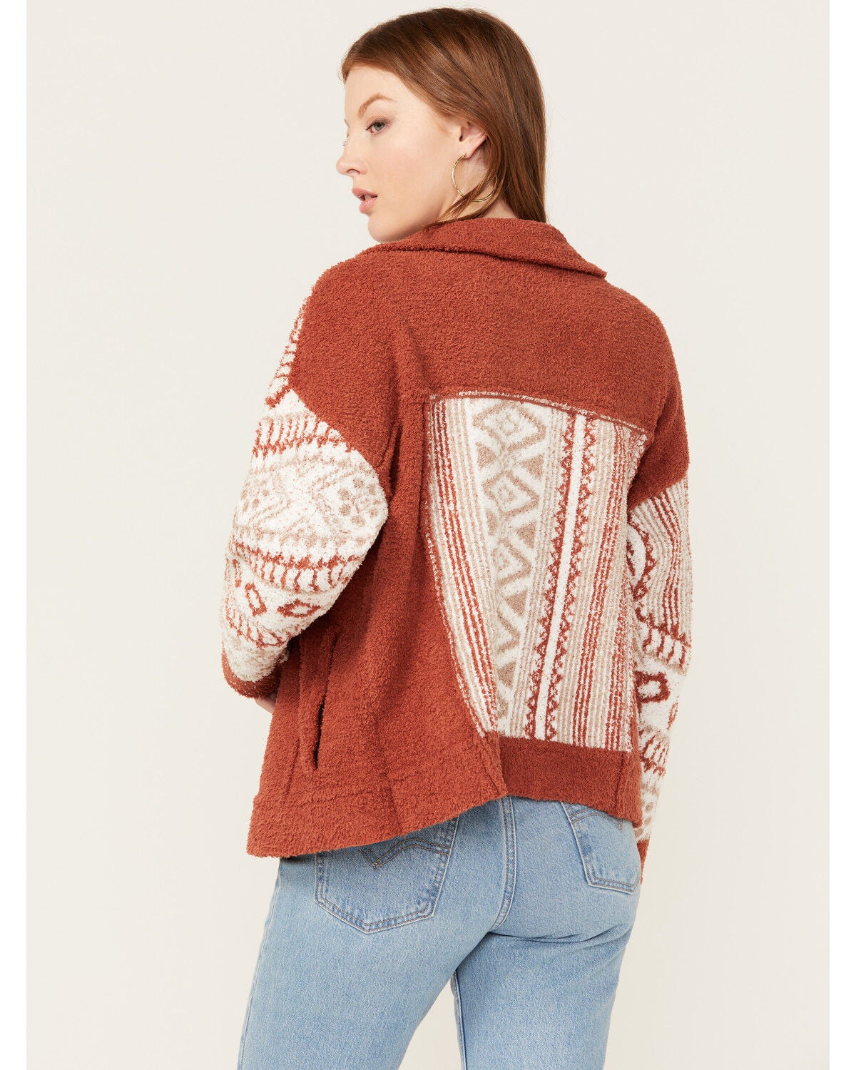 Image #4 - Miss Me Women's Southwestern Print Color Block Shacket, , hi-res