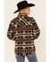 Outback Trading Co Women's Avery Southwestern Print Long Sleeve Button Down Western Big Shirt , Navy, hi-res