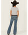 Image #1 - Wrangler Girls' Flare Stretch Denim Jeans, Blue, hi-res