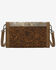 Image #2 - Wrangler Women's Cowhide Embossed Crossbody Wristlet, Brown, hi-res