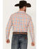 Image #4 - Ariat Men's PCH Team Damion Southwestern Plaid Print Long Sleeve Button-Down Shirt - Tall, Peach, hi-res