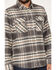 Image #3 - Brixton Men's Bowery Stretch Plaid Print Long Sleeve Utility Flannel Shirt, Charcoal, hi-res