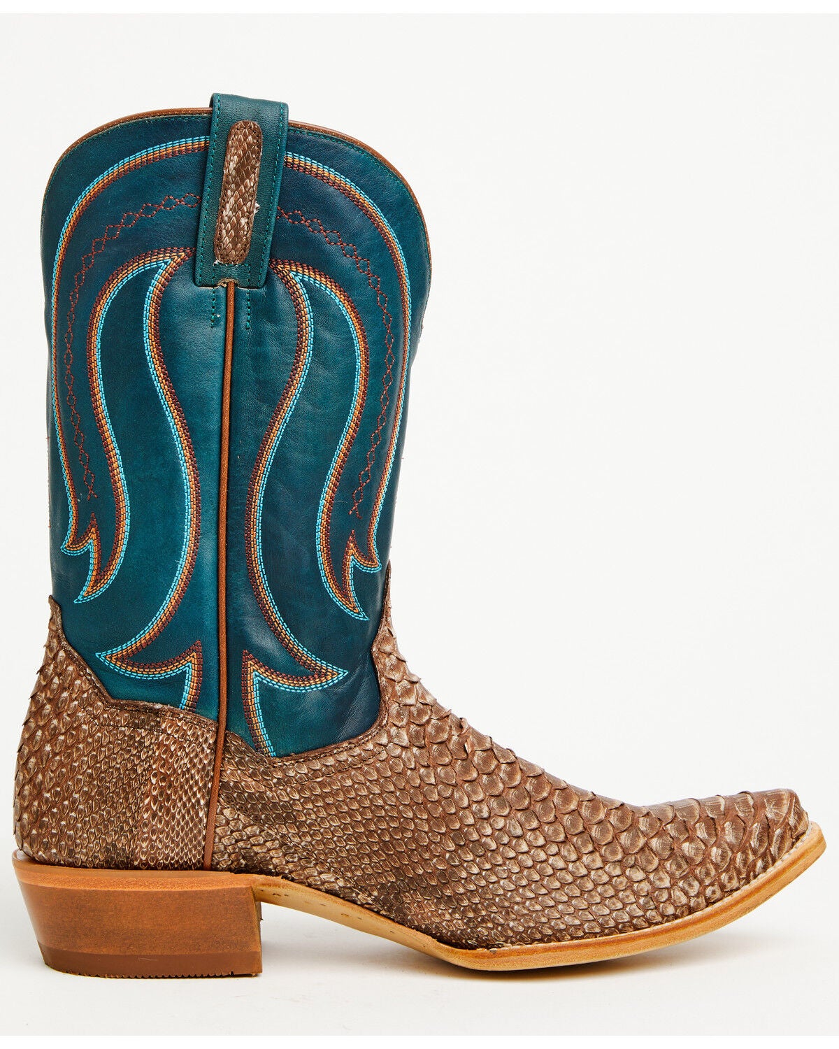 Image #2 - Dan Post Men's Exotic Python Belly Western Boots - Snip Toe, Brown, hi-res