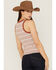 RANK 45 Women's Southwestern Stripe Henley Tank Top, Rust Copper, hi-res
