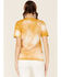 Bohemian Cowgirl Women's Bang Bang Cowboy Bleached Graphic Tee , Mustard, hi-res