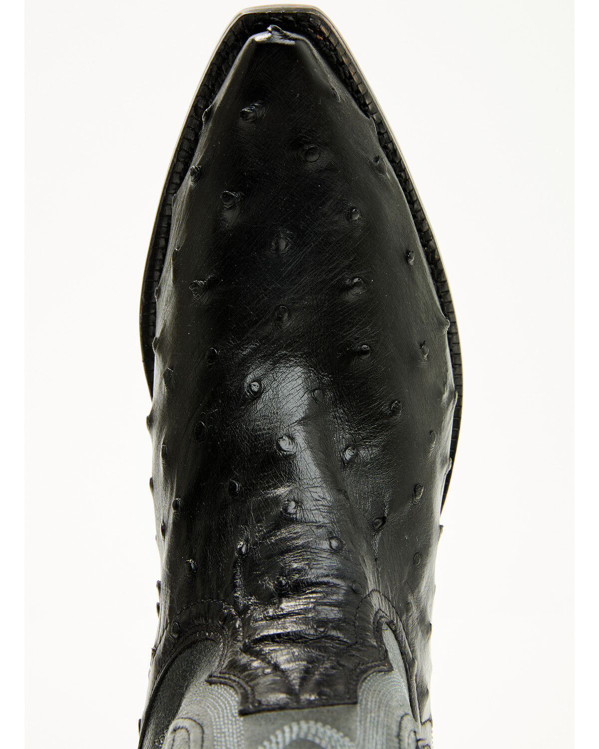 Image #6 - El Dorado Women's Camille Exotic Ostrich Tall Western Boots - Snip Toe, Black, hi-res