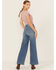 Image #3 - Dear John Women's Fiona Medium Wash Wide Leg Stretch Denim Jeans, Medium Wash, hi-res