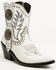 Image #1 - Liberty Black Women's Shirley Concho Western Booties - Snip Toe, White, hi-res