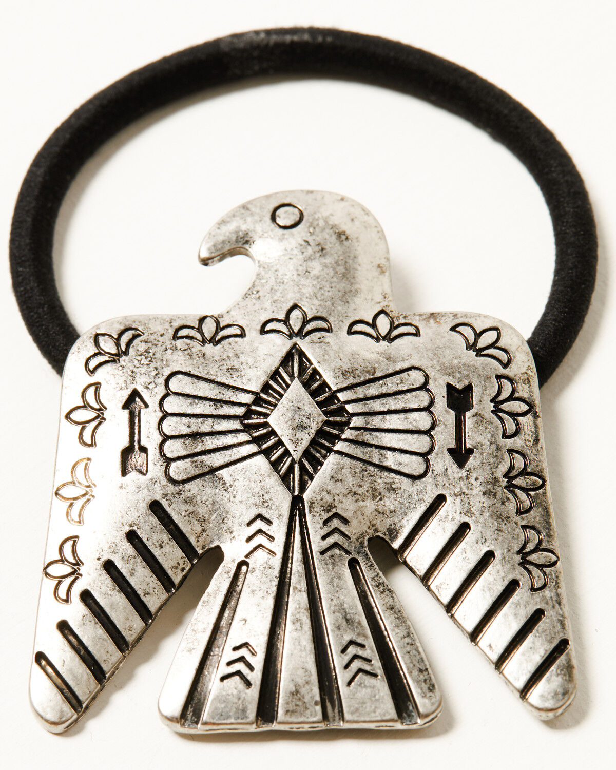 Image #3 - Shyanne Women's Thunderbird Ponytail Holder, Silver, hi-res