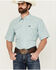 Image #1 - Wrangler Men's Solid Short Sleeve Snap Performance Western Shirt - Tall , Mint, hi-res