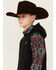 Image #2 - Hooey Boys' Southwestern Print Summit Hooded Sweatshirt, Black, hi-res