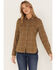 Image #1 - Shyanne Women's Plaid Print Long Sleeve Flannel Button-Down Shirt, Olive, hi-res