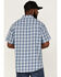 Image #4 - Brothers and Sons Men's Buffalo Check Plaid Short Sleeve Button Down Western Shirt , Indigo, hi-res