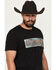 Image #2 - Cody James Men's Denim Patch Logo Short Sleeve Graphic Tee, Black, hi-res