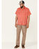 Image #2 - Hooey Men's Solid Habitat Sol Short Sleeve Pearl Snap Western Shirt, Pink, hi-res