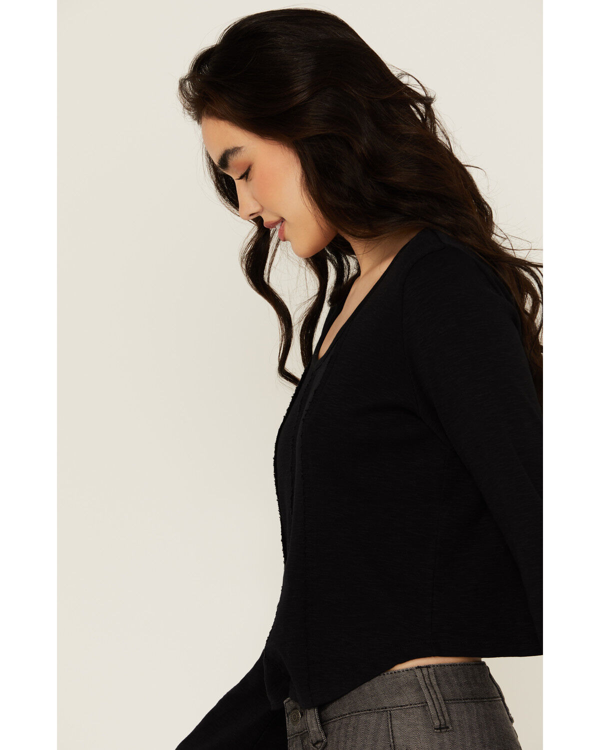 Image #2 - Idyllwind Women's Loma Bell Sleeve Corset Top, Black, hi-res
