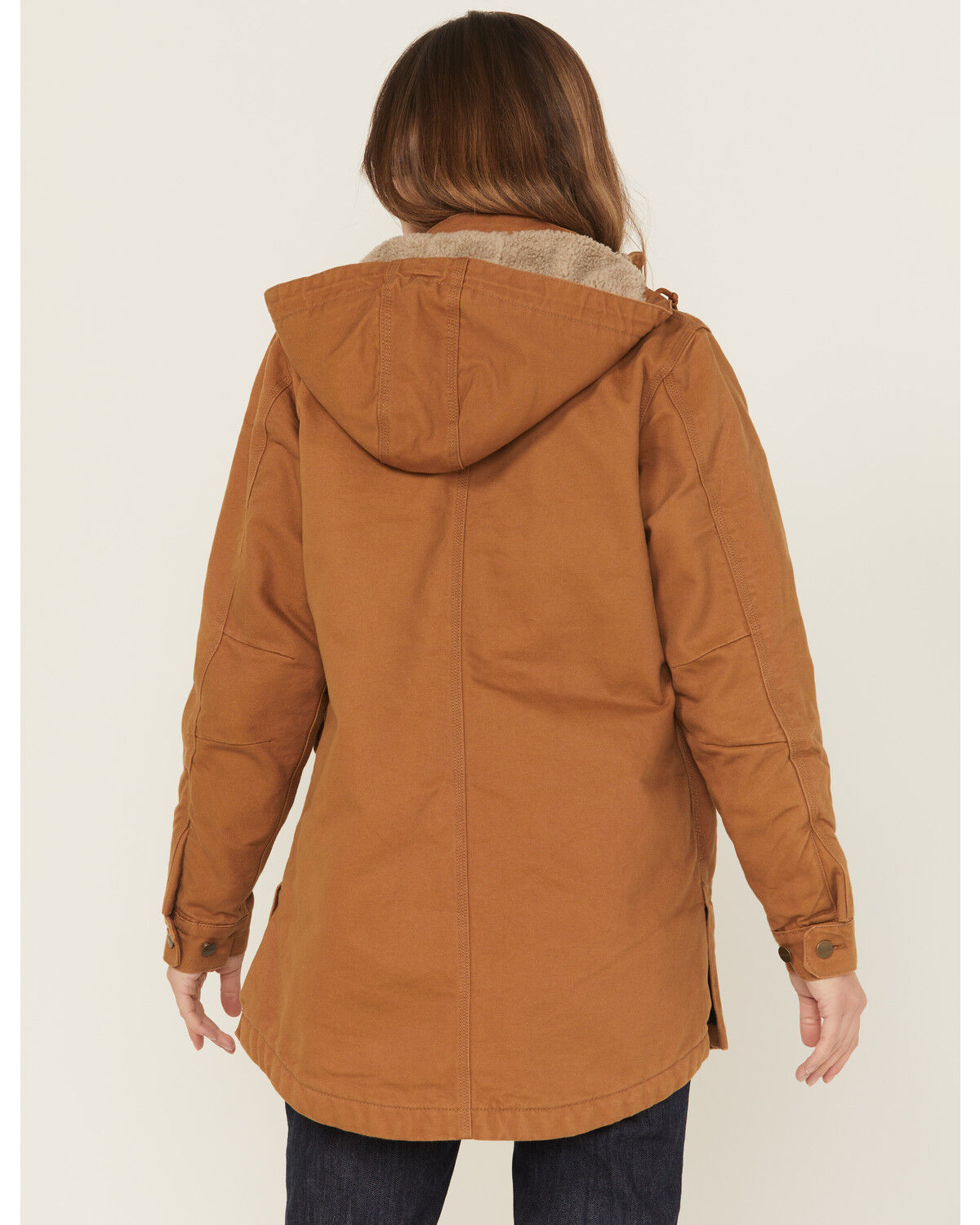 Image #4 - Carhartt Women's Loose Fit Weathered Duck Coat, Brown, hi-res