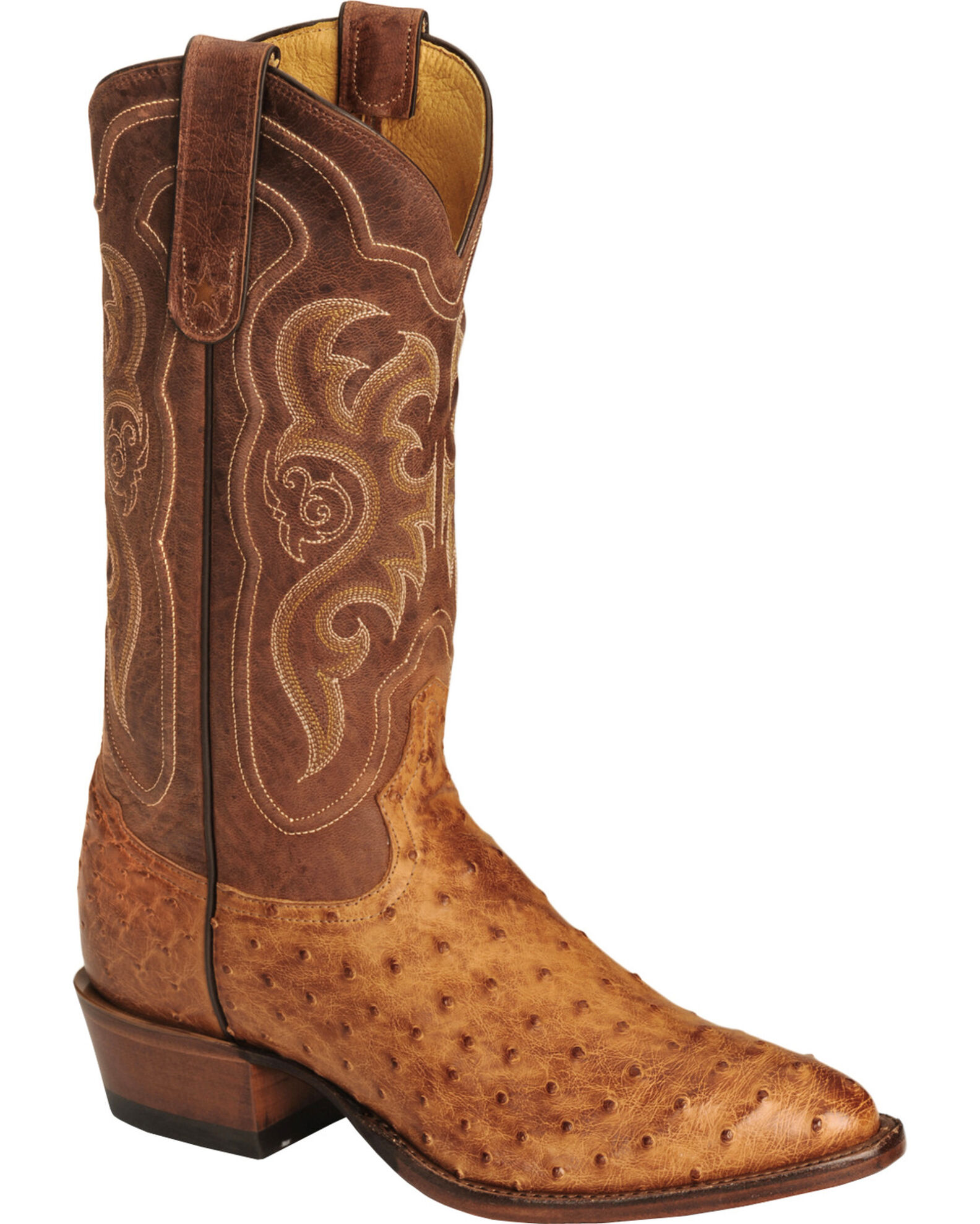 Tony lama cognac vintage ostrich boots sale