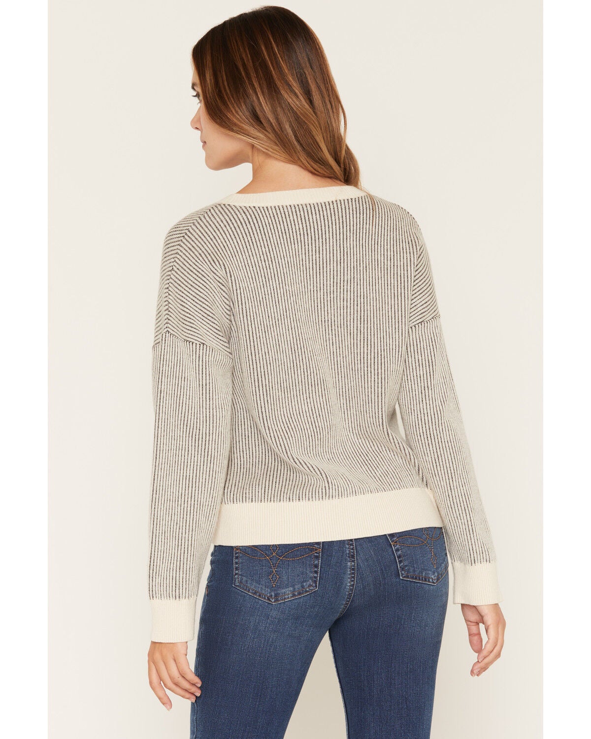 Image #4 - Originality Women's Horse Pleated Sweater, Black, hi-res