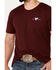 Image #3 - Cowboy Hardware Men's Built Tough Shield Short Sleeve Graphic T-Shirt, Maroon, hi-res