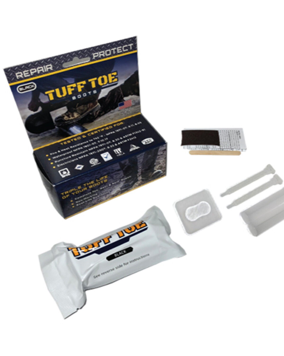 Tuff Toe Work Boot Toe Repair, Black, hi-res