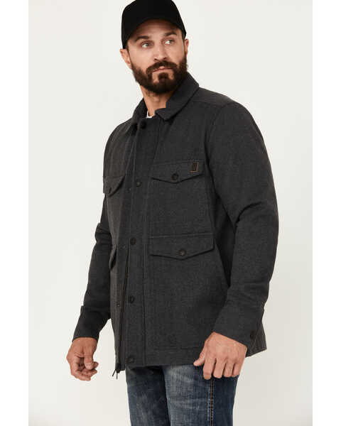 Image #2 - Brothers and Sons Men's Crockett Wool Flannel Lined Snap Jacket, Charcoal, hi-res