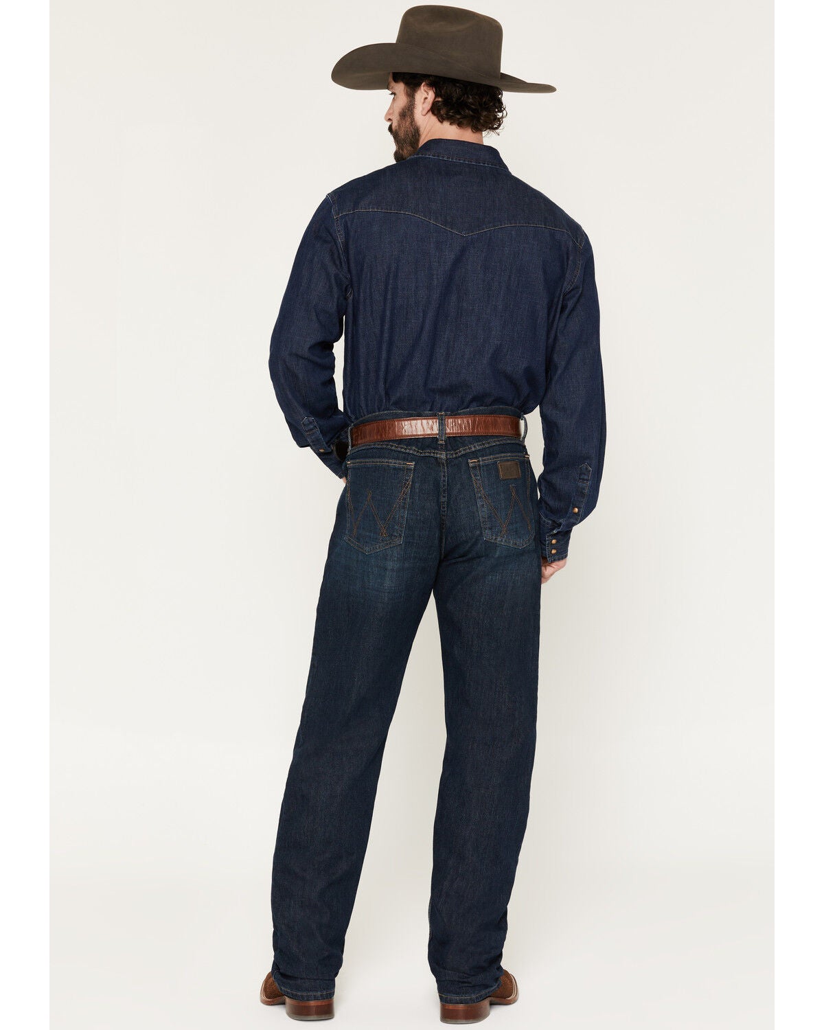 Image #3 - Wrangler 20X Men's Competition Low Rise Relaxed Fit Bootcut Jeans, Dark Blue, hi-res