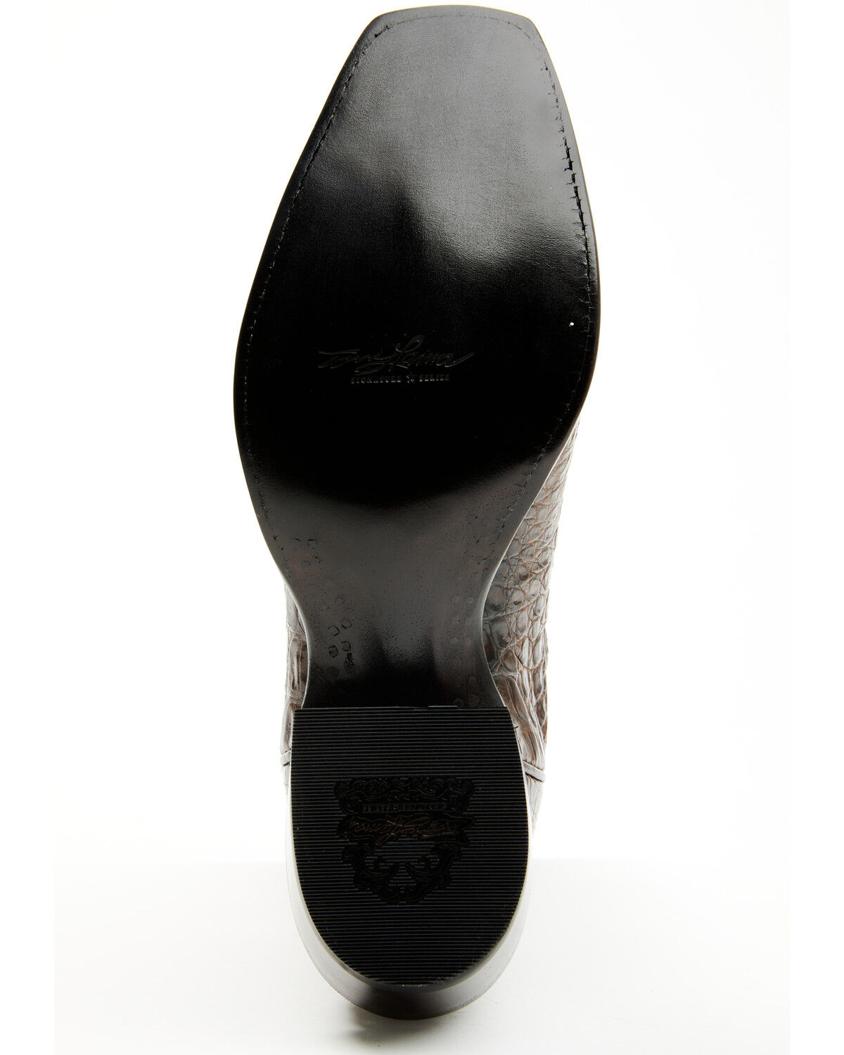 Image #7 - Tony Lama Men's Exotic Hornback Caiman Western Boots - Square Toe, Chocolate, hi-res
