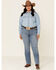 Ariat Women's Indigo R.E.A.L. Fierce Long Sleeve Shirt - Plus, Blue, hi-res