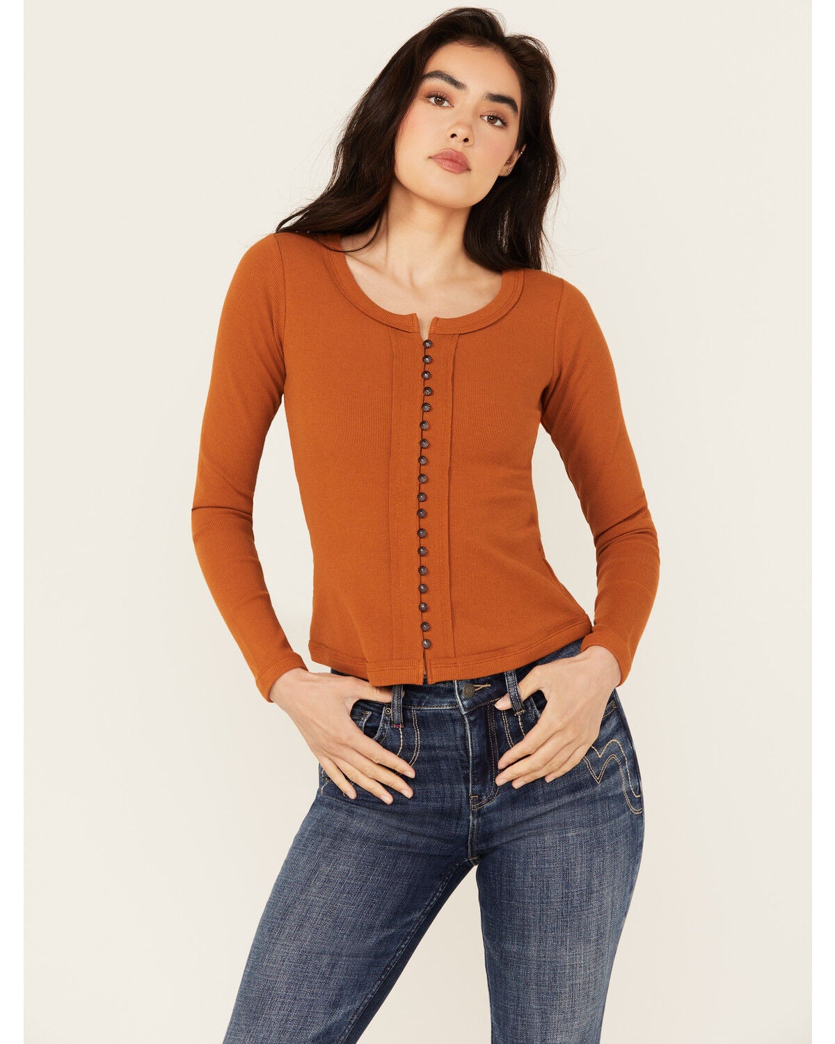 Image #1 - Idyllwind Women's Rambling Long Sleeve Button-Down Shirt, Caramel, hi-res