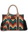 Image #3 - Wrangler Women's Southwestern Print Small Canvas Crossbody Bag, Black, hi-res