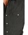 Image #2 - Ely Walker Men's Tonal Dobby Striped Short Sleeve Pearl Snap Western Shirt, Black, hi-res