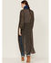 Image #4 - Beyond The Radar Women's Floral Chiffon Duster Maxi Kimono, Black, hi-res