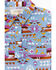 Image #2 - Shyanne Infant Girls' Printed Short Sleeve Snap Western Onesie, Blue, hi-res