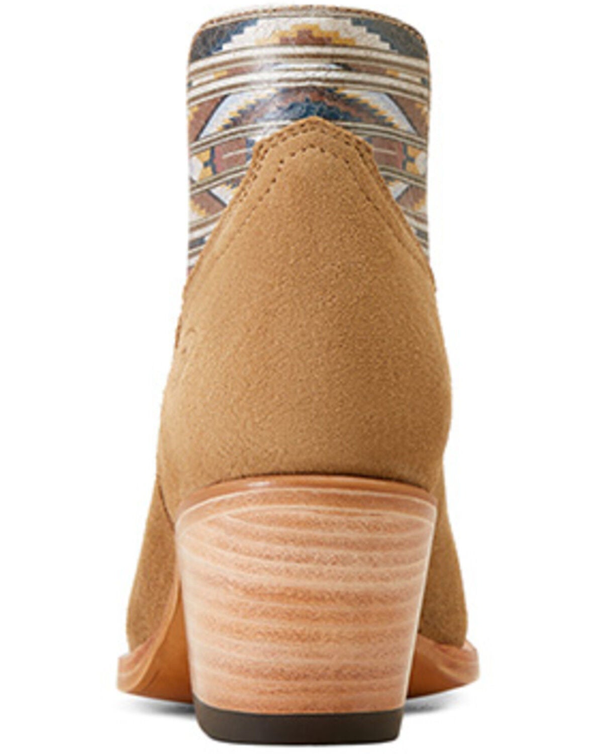 Image #3 - Ariat Women's Hazel Chimayo Suede Booties - Snip Toe, Beige, hi-res