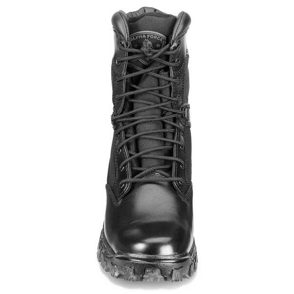 Rocky Men's 8" AlphaForce Lace-up Duty Boots - Round Toe, Black, hi-res