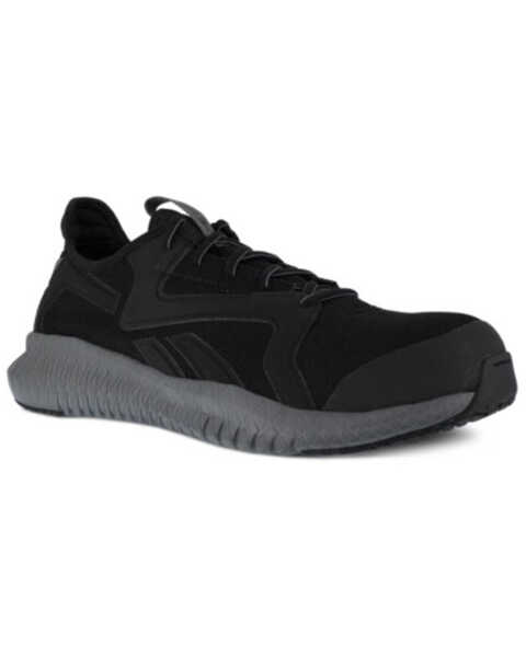 Image #1 - Reebok Men's Flexagon 3.0 Work Shoes - Composite Toe, Black, hi-res