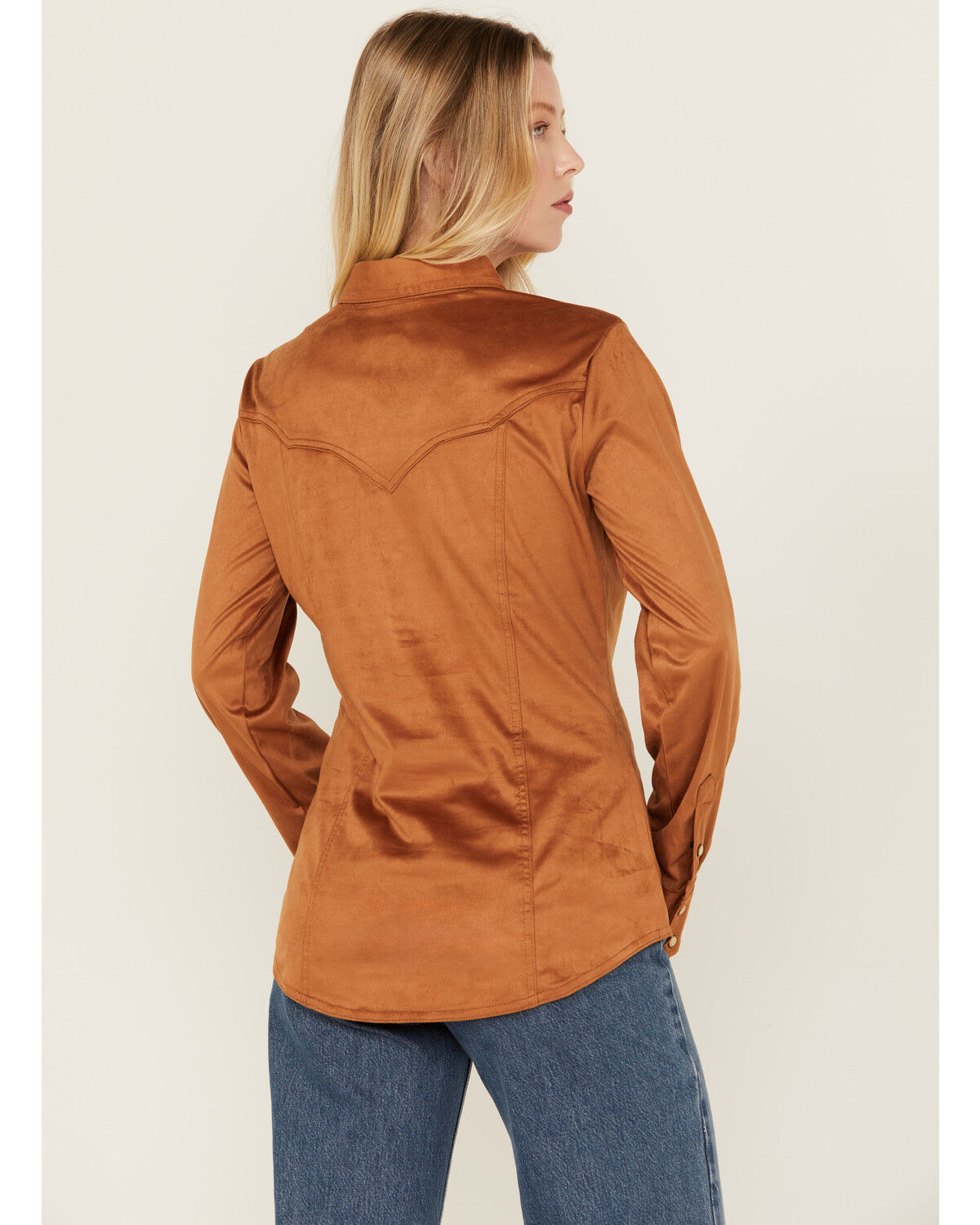 Image #4 - Wrangler Retro Women's Arrows Long Sleeve Pearl Snap Western Shirt, Tan, hi-res