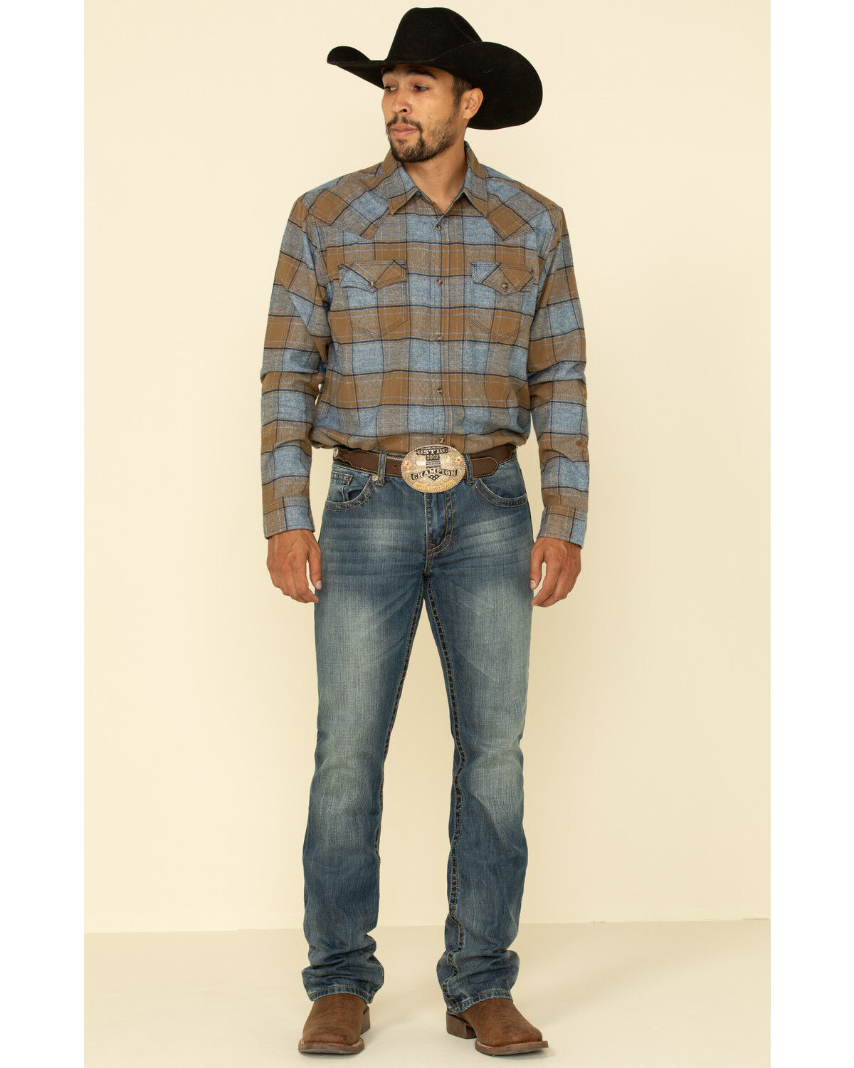 Image #5 - Stetson Men's 1014Rocker Fit Bootcut Jeans, Blue, hi-res