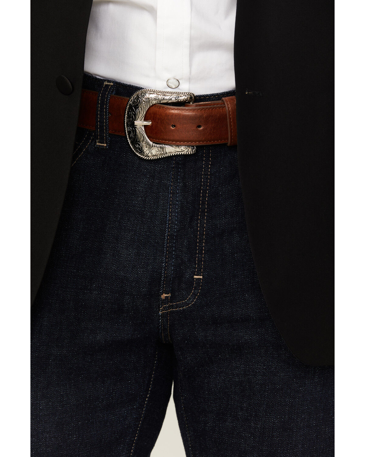 Image #4 - Cody James Black 1978® Men's Smooth Leather Belt, Cognac, hi-res