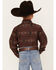 Image #4 - Ely Walker Boys' Southwestern Stripe Long Sleeve Pearl Snap Western Shirt, Burgundy, hi-res