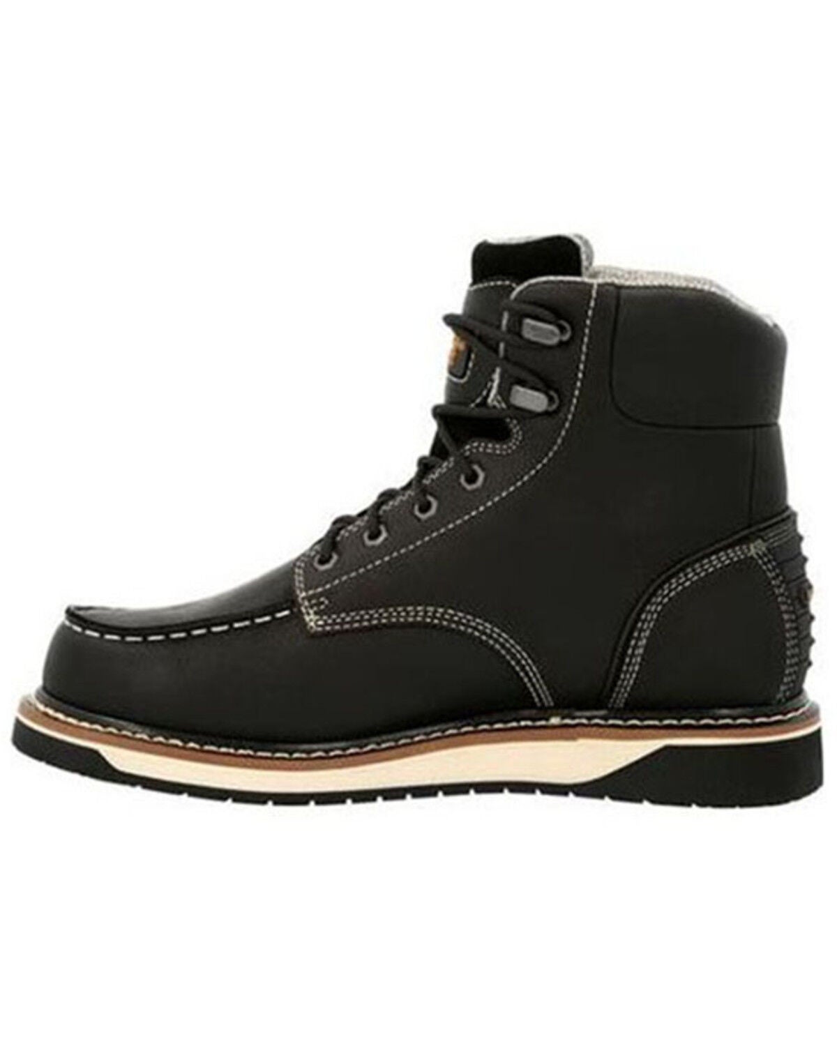 georgia boot black wedge work boot